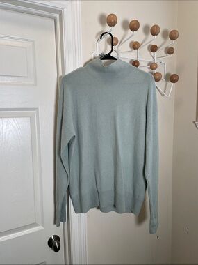 OAK + FORT Cashmere Mock Neck Sweater Sage - L